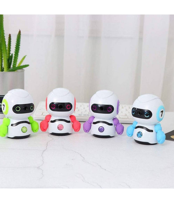 Temperamatite Design Robot Manuale Con Manico Desktop Per Studenti Ufficio Scuola         