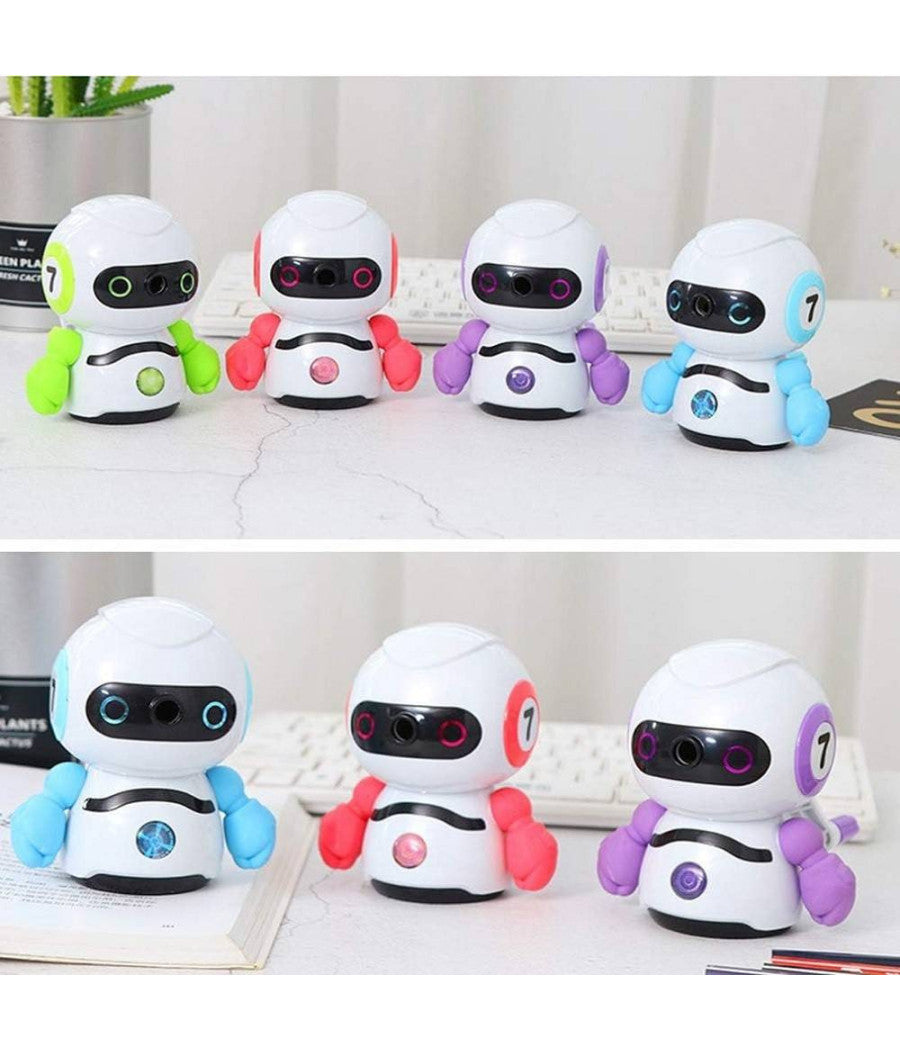 Temperamatite Design Robot Manuale Con Manico Desktop Per Studenti Ufficio Scuola         