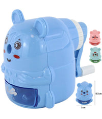 Temperamatite Scrivania A Manovella Con Contenitore Tempera Matite Animaletto         