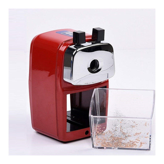 Trade Shop - Temperamatite Scrivania Manovella Metallo Contenitore Tempera Matite Ufficio -