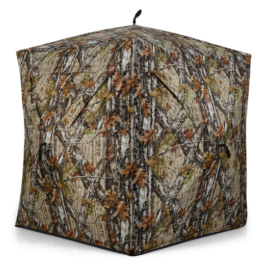 Tenda da terra per 2 persone con finestre scorrevoli silenziose, Tenda da caccia pannelli di sicurezza rifugio nascosto Marrone-Tende