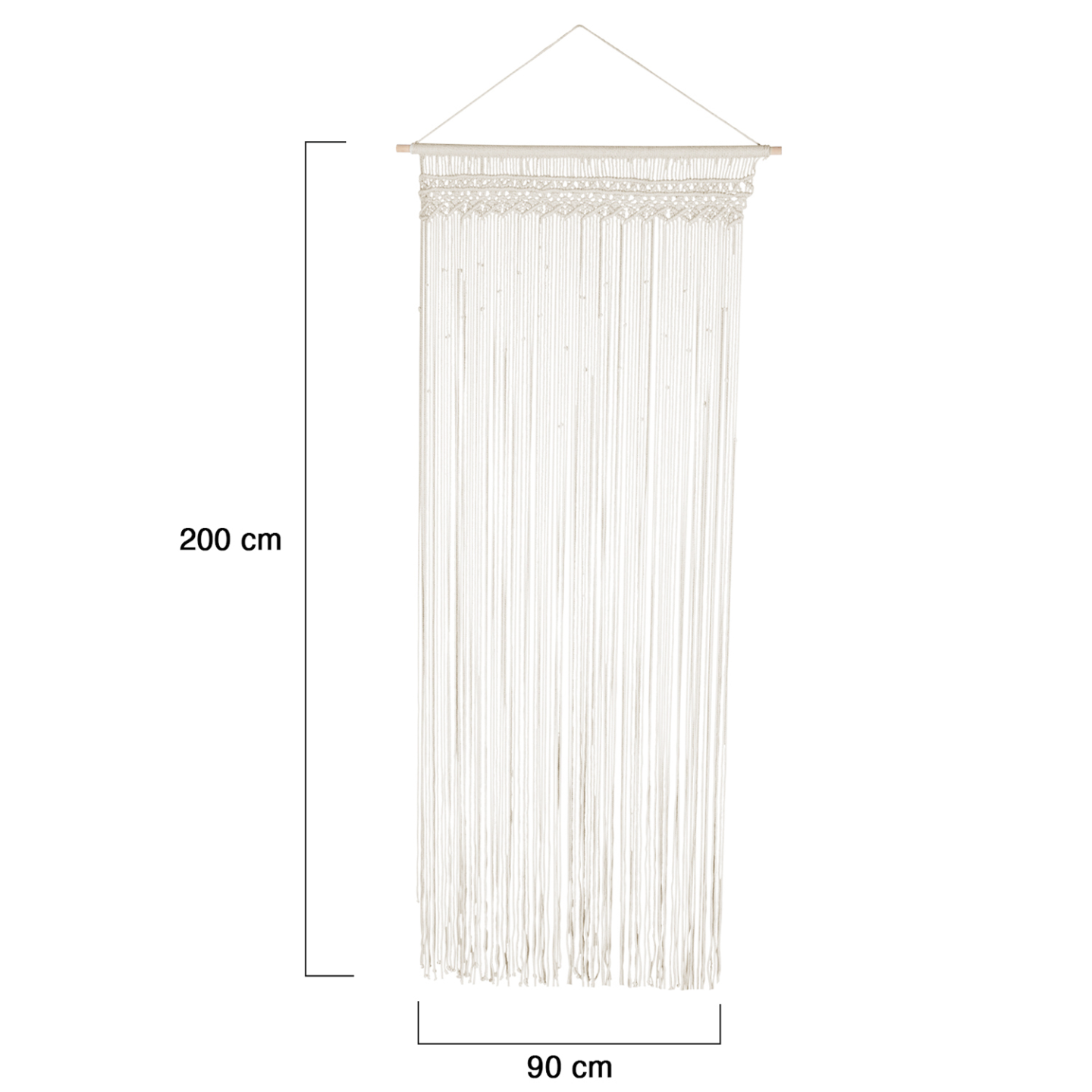 IDMarket - Tenda 90x200 cm in macramè bohémien