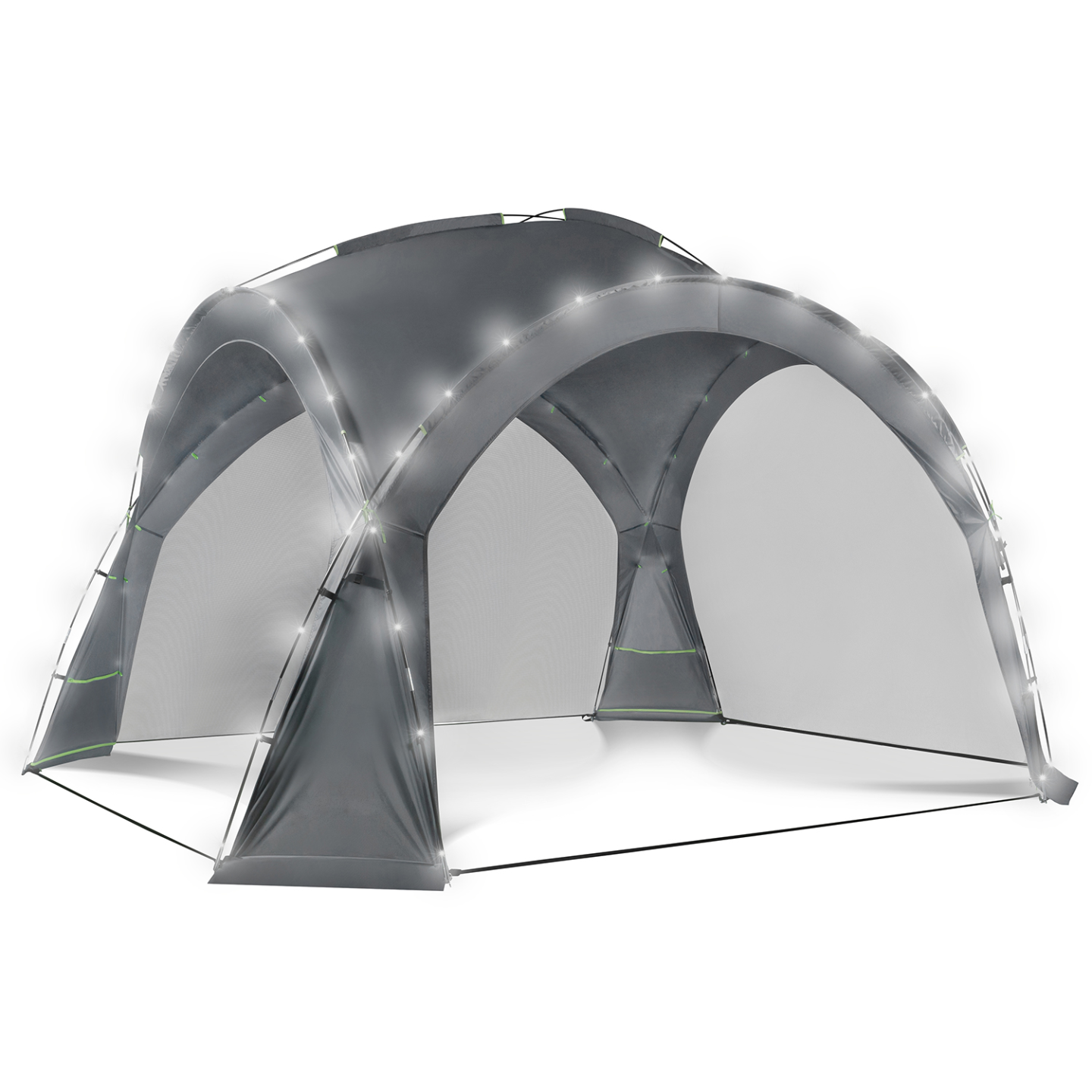 IDMarket - Tenda a cupola grigio antracite 3,5 m con LED