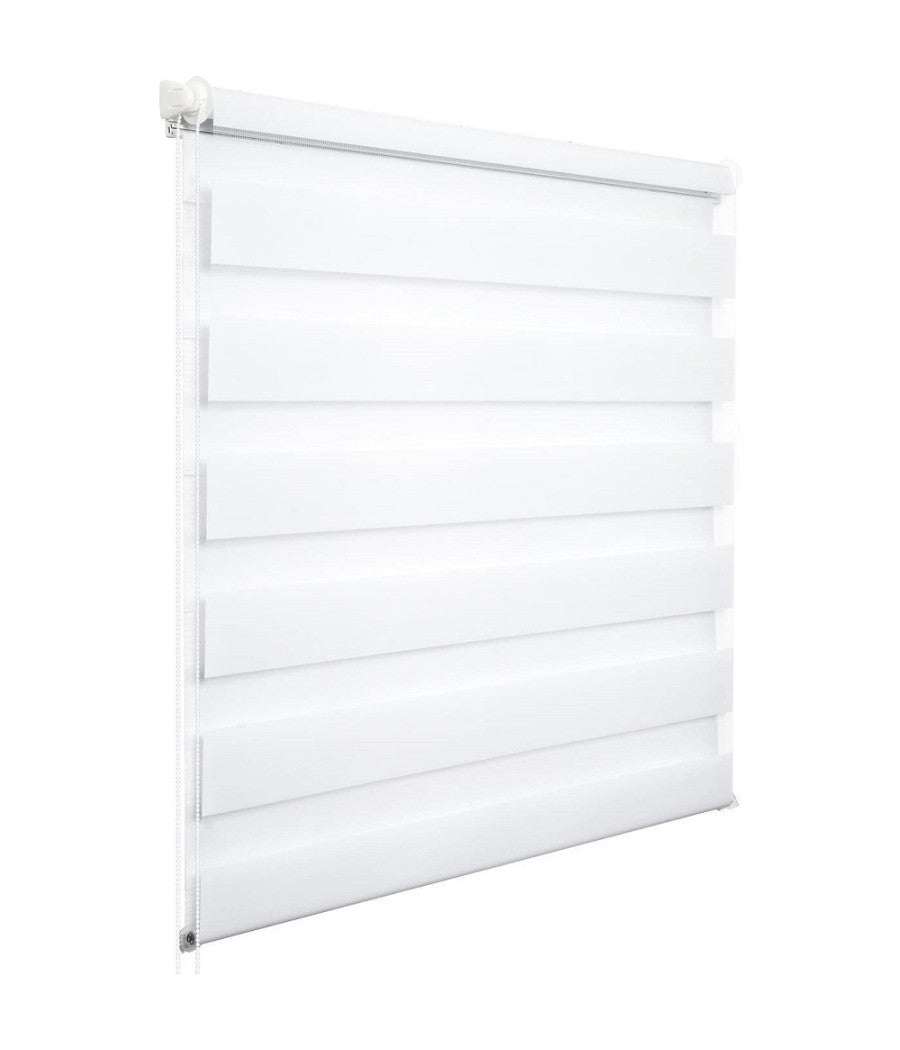 Tenda A Rullo Doppio Oscurante Interni Senza Foratura Avvolgibile Finestre Porte         