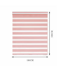 Tenda A Rullo Doppio Oscurante Interni Senza Foratura Avvolgibile Finestre Porte  Rosa   -180x180cm   -