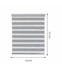 Tenda A Rullo Doppio Oscurante Interni Senza Foratura Avvolgibile Finestre Porte  Grigio   -150x180cm   -