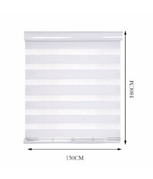 Tenda A Rullo Doppio Oscurante Interni Senza Foratura Avvolgibile Finestre Porte         