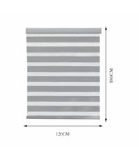 Tenda A Rullo Doppio Oscurante Interni Senza Foratura Avvolgibile Finestre Porte  Grigio   -120x180cm   -