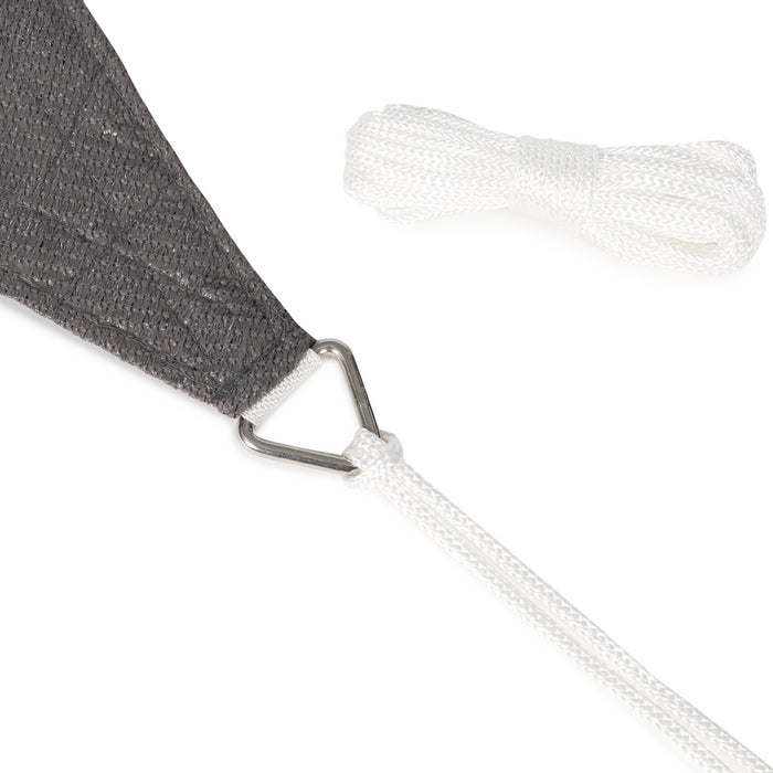 IDMarket - Tenda a vela parasole quadrato 4x4 M grigio