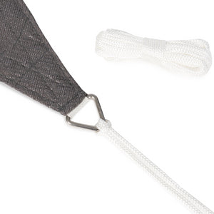 IDMarket - Tenda a vela parasole rettangolare 4x6 M grigio