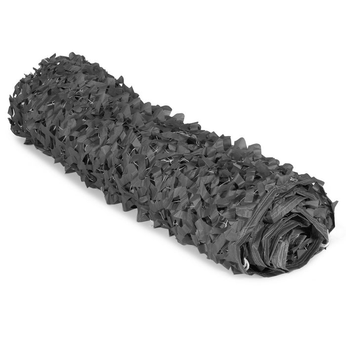 IDMarket - Tenda a vela parasole rettangolare design mimetico 4x6 M grigio