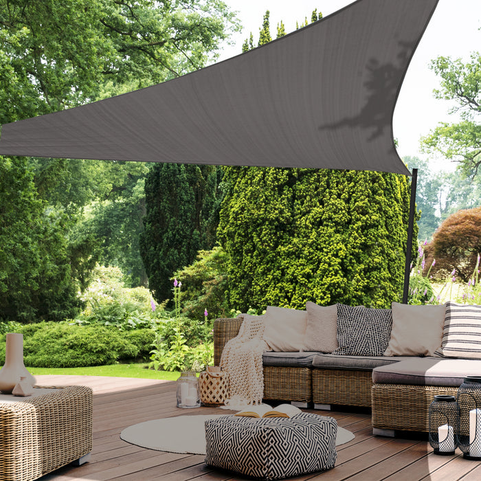 IDMarket - Tenda a vela parasole triangolare 5x5x5 M grigio