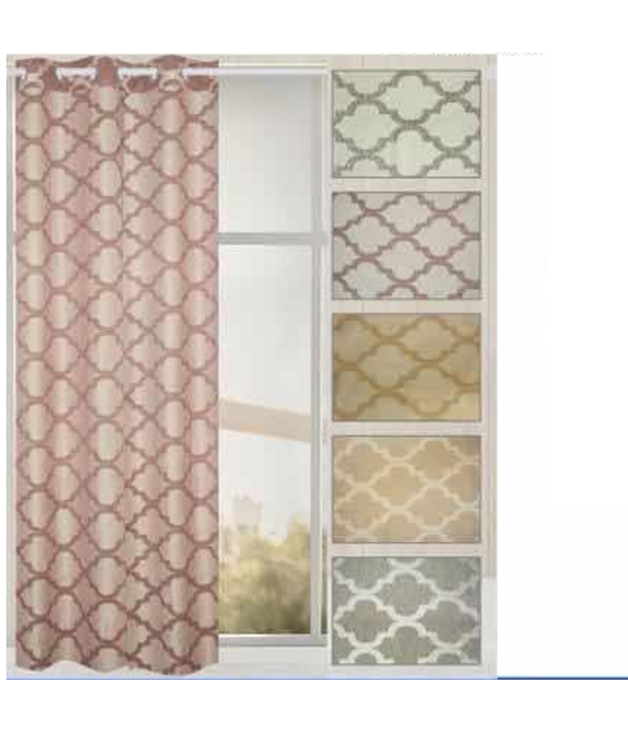 Tenda Amabile Pannello Singolo 8 Borchie Porta Finestra Cucina Bastone 140x280 Cm         