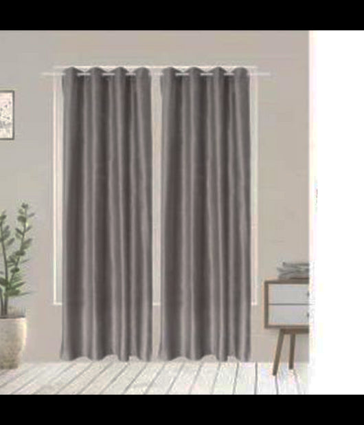 Tenda Betta Vellutata Pannello Singolo 8 Borchie Porta Finestra Bastone 140x290         