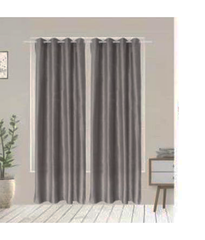 Tenda Betta Vellutata Pannello Singolo 8 Borchie Porta Finestra Bastone 140x290         