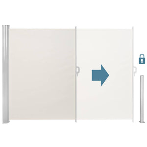 Tenda laterale 300x180H cm. Separè frangivento con sistema di riavvolgimento automatico. Telaio in Alluminio. Colore Beige