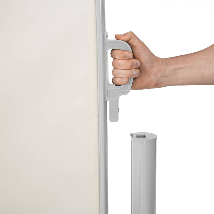 Tenda laterale 300x180H cm. Separè frangivento con sistema di riavvolgimento automatico. Telaio in Alluminio. Colore Beige