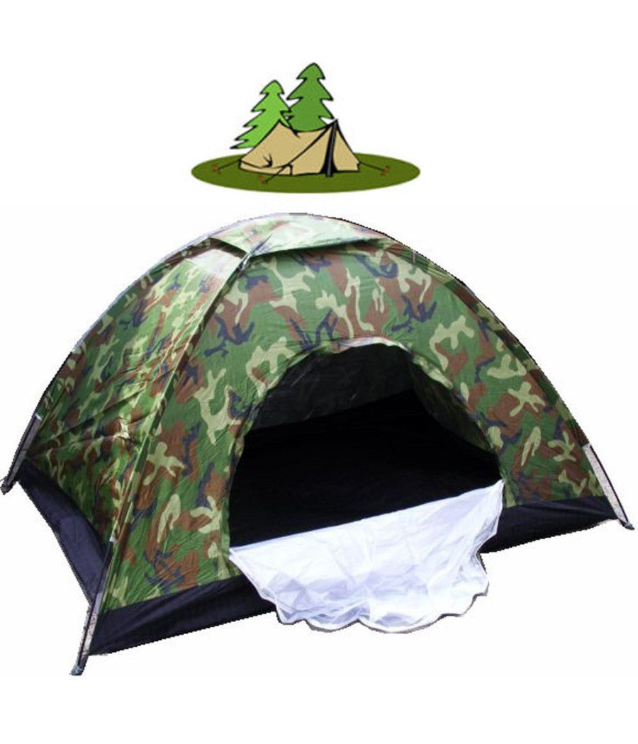 Tenda Campeggio Canadese 2 Posti Mare Camping Con Zanzariera Sacca Trasporto         