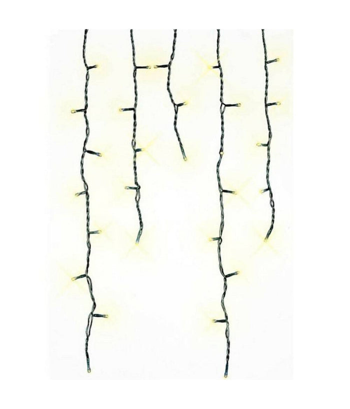 Tenda Cascata Luminosa 160 Led Bianco Caldo 230 Cm Decorazioni Natalizie Luci         