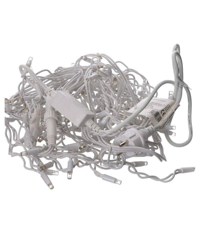 Tenda Catena Luminosa Esterno Rgb Multicolore Luci Natale 100led Prolungabile 3mt         