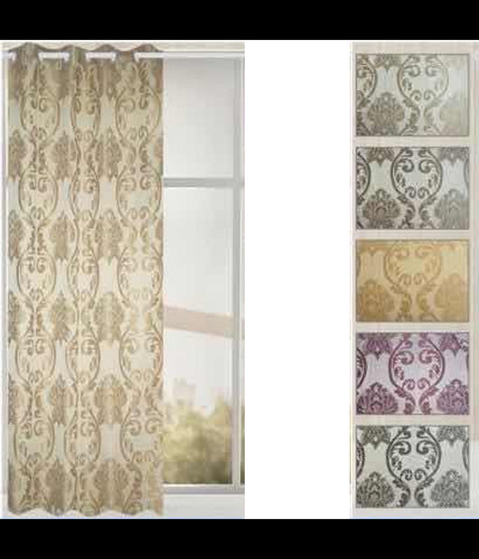 Tenda Cleofe Pannello Singolo 8 Borchie Porta Finestra Cucina Bastone 140x280 Cm         