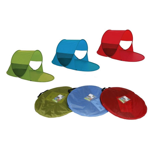 Trade Shop - Tenda Da Campeggio Con Parasole Stuoia Spiaggia Portatile 220 X 120 X 110 Cm 016570 -        