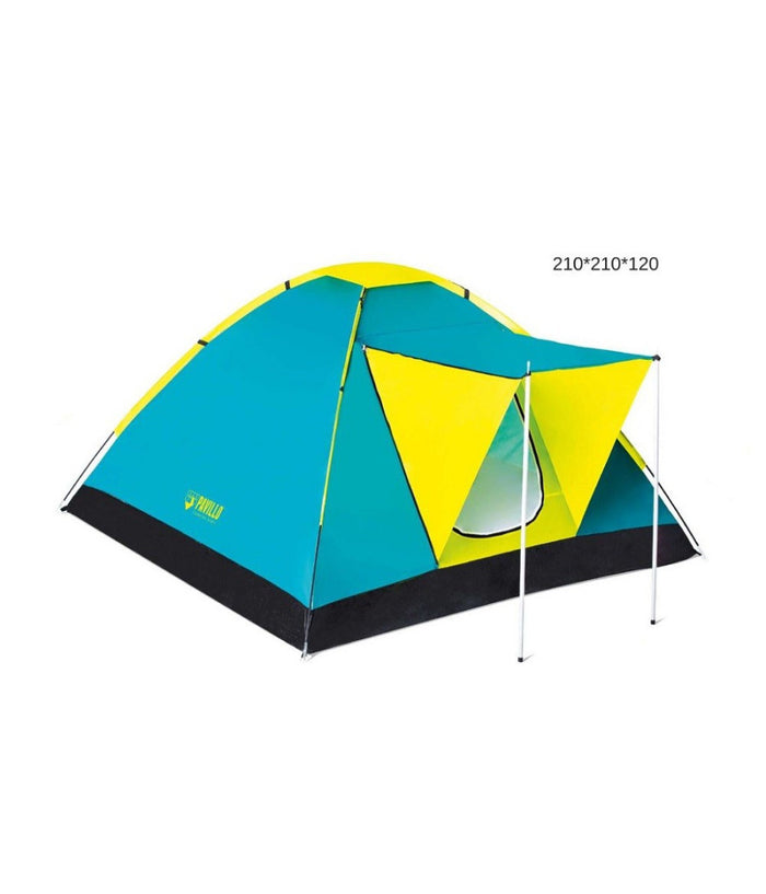 Tenda Da Campeggio Cool Ground Per 3 Posti 210x210x120 Cm Zanzariera Tasca 68088         