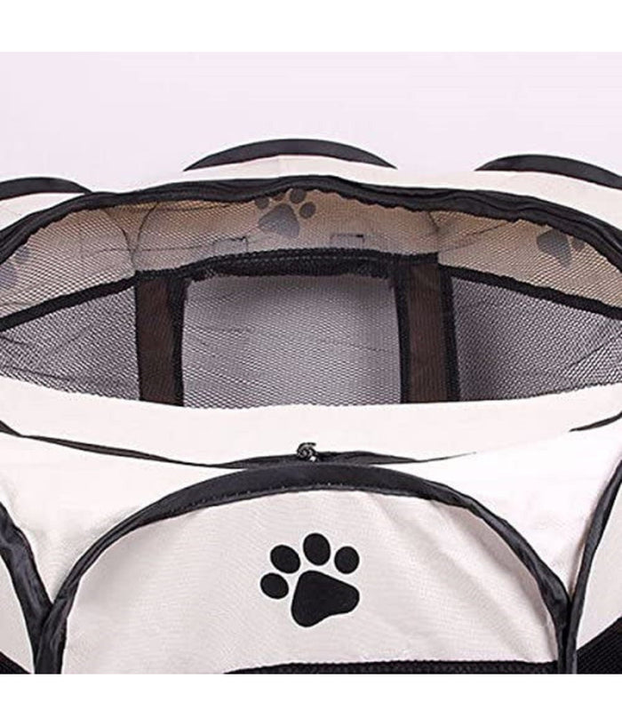 Tenda Da Campeggio Pieghevole Per Animali Gabbia Per Cani Cucce Ottagono 75x75cm         