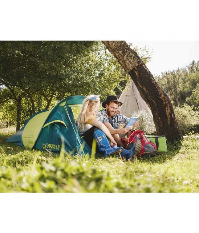 Tenda Da Campeggio Pop-up 2 Persone Cool Quick 220x120x90cm 2 Tasche Borsa 68097         