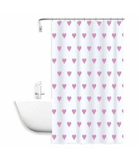 Tenda Da Doccia Vasca Bagno Impermeabile 12 Ganci Con Cuori Rosa 240x200cm 87092         