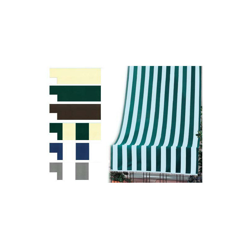 Tenda da Sole per Balcone a Caduta in Poliestere Bianco e Tortora cm 140X250