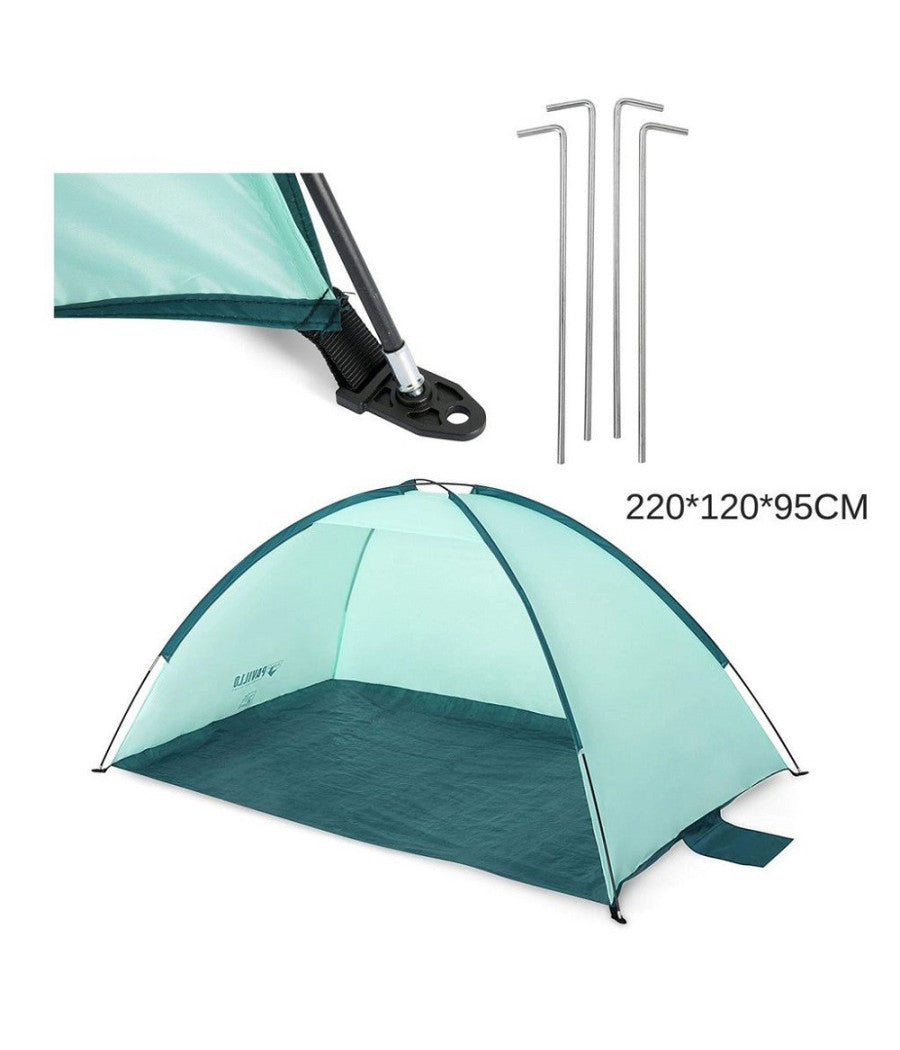 Tenda Da Spiaggia Ground Beach Giacca A Vento Per 2 Persone 220x120x95cm 68105         