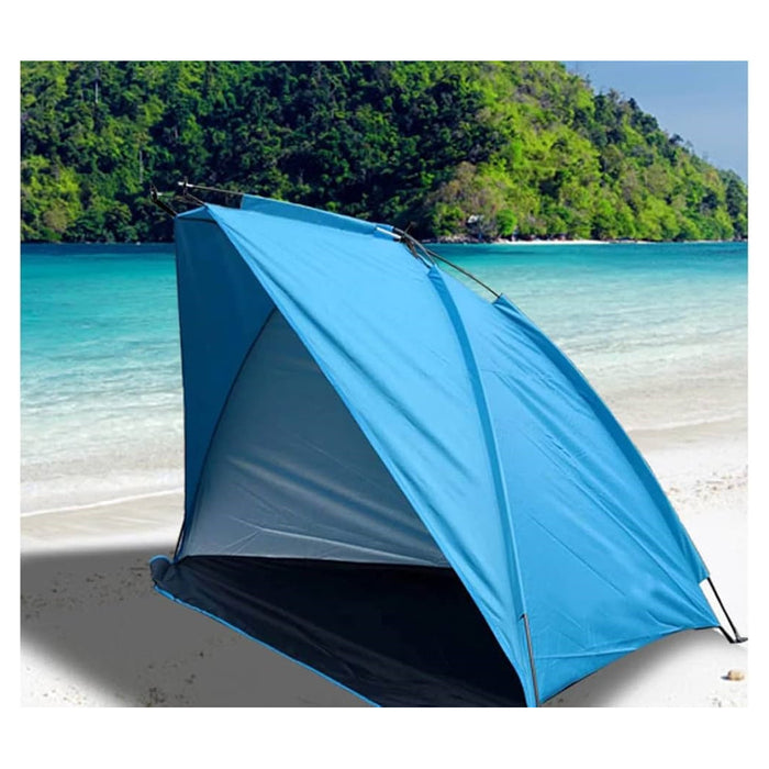 Trade Shop - Tenda Da Spiaggia Paravento Parasole Con Picchetti Portatile Mare 220x110x100cm 206403 -        
