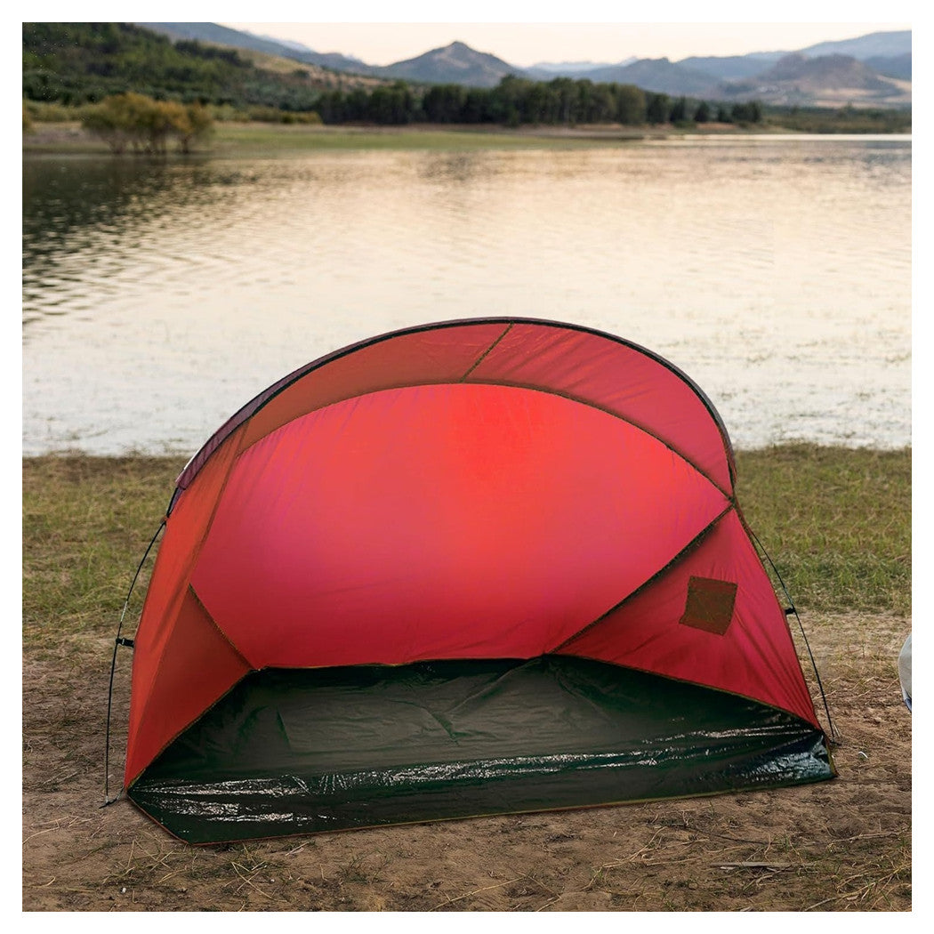 Trade Shop - Tenda Da Spiaggia Paravento Parasole Leggera Con Borsa Trasporto 215x145x130cm 206405 -        