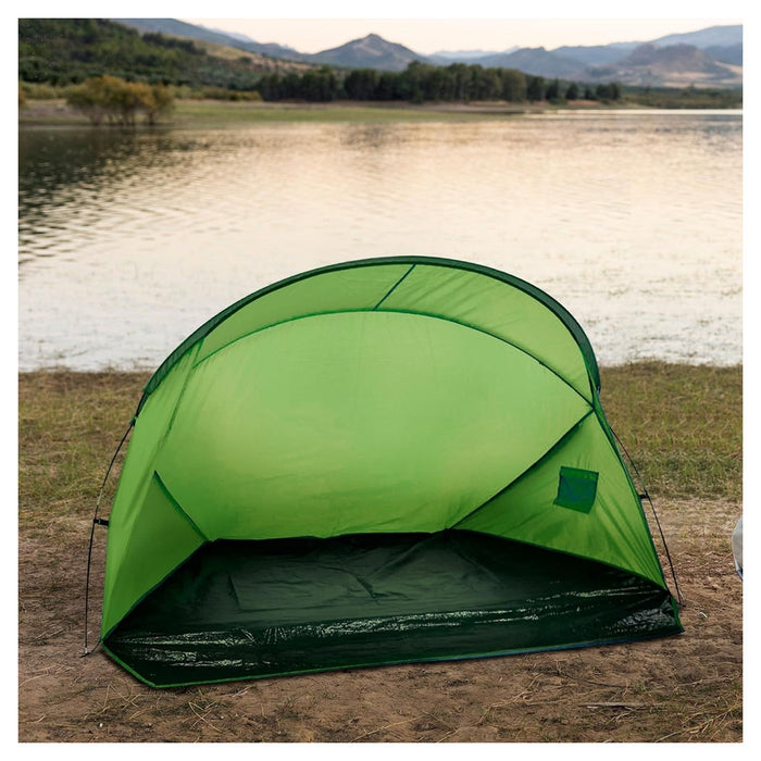 Trade Shop - Tenda Da Spiaggia Paravento Parasole Leggera Con Borsa Trasporto 215x145x130cm 206405 -        