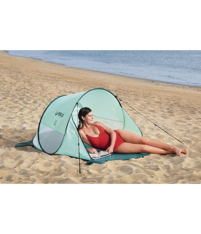 Tenda Da Spiaggia Pop-up Beach Quick 2 Posti 220x120x90cm Borsa Trasporto 68107         