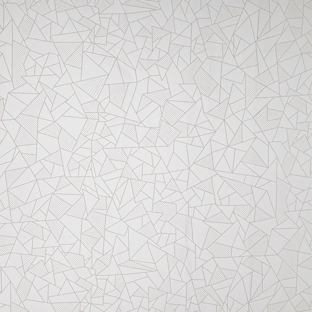 Tenda doccia 120x200 cm in acrilico bianco con disegni completa di ganci