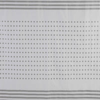 Tenda doccia 120x200 cm in  acrilico bianco e beige completa di gancetti