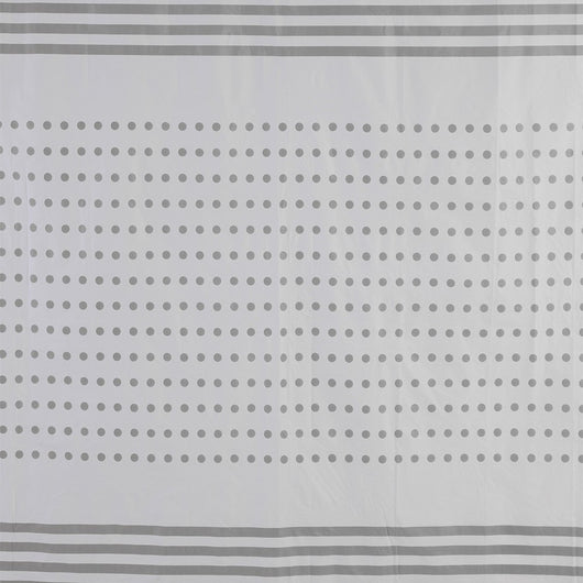 Tenda doccia 120x200 cm in  acrilico bianco e beige completa di gancetti