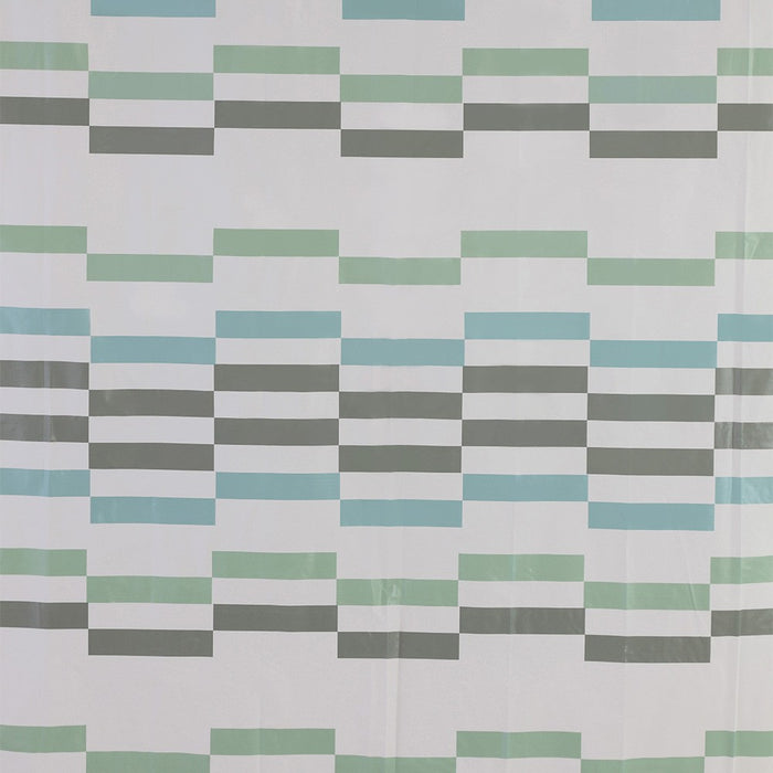 Tenda doccia 180x200cm in  acrilico dal motivo a scacchi munita di ganci