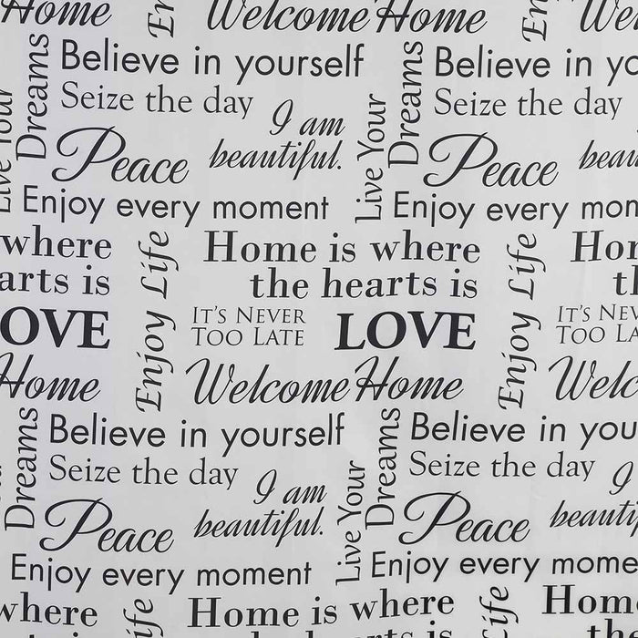 Tenda doccia 240 x 200 cm in poliestere bianco con ganci inclusi