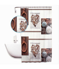 Tenda Doccia Antimuffa Impermeabil 180x180cm Con Anelli Bagno Cuori Pietre 59531         