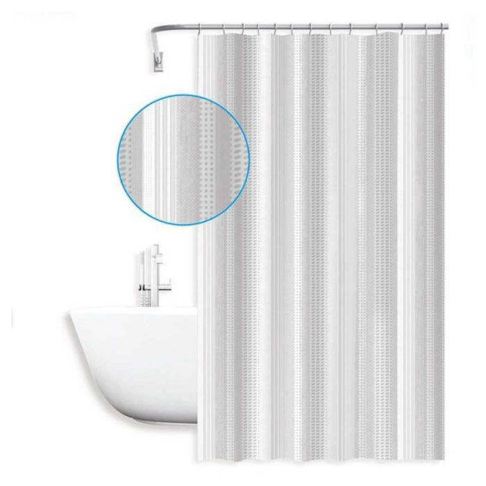 Trade Shop - Tenda Doccia Antimuffa Impermeabile 180 X 200 Cm Con Anelli Bagno Righe 59811 -