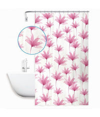 Tenda Doccia Antimuffa Impermeabile 180x200 Cm Con Anelli Bagno Fiori Rosa 59803         