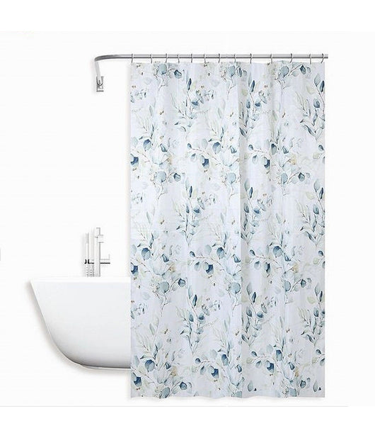 Tenda Doccia Antimuffa Impermeabile 180x200cm Con Anelli Bagno Fiori Foglie 87062         