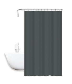 Tenda Doccia Antimuffa Impermeabile 180x200cm Con Anelli Bagno Grigio Scuro 79718         