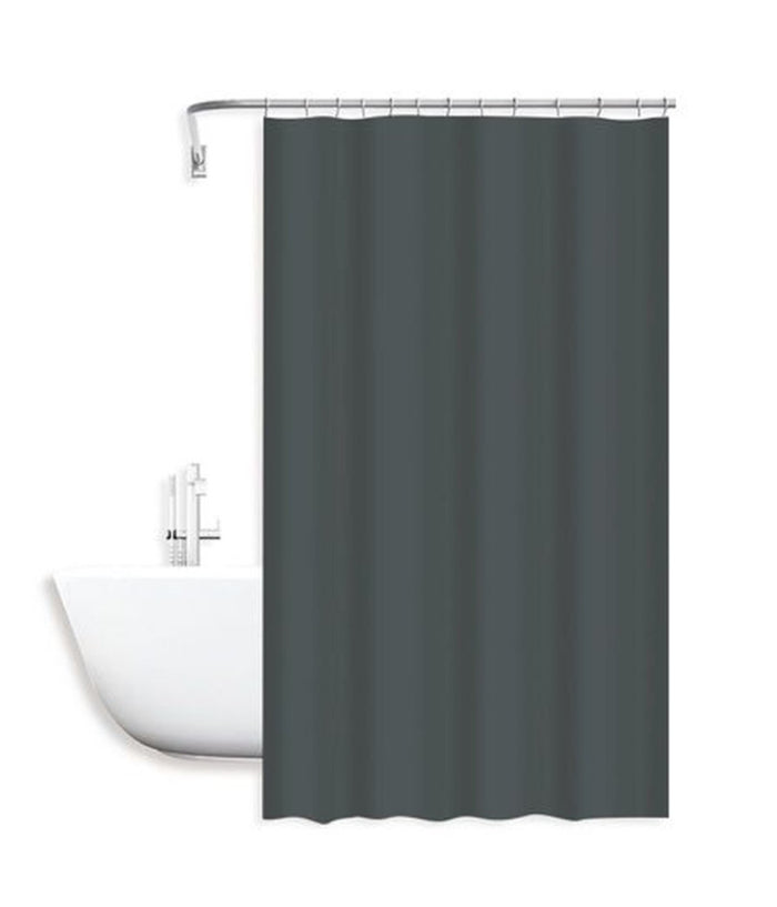 Tenda Doccia Antimuffa Impermeabile 180x200cm Con Anelli Bagno Grigio Scuro 79718         