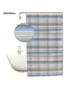 Tenda Doccia Antimuffa Impermeabile 180x200cm Con Anelli Righe Orizzontali 59523         