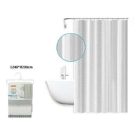 Trade Shop - Tenda Doccia Antimuffa Impermeabile 240 X 200 Cm Con Anelli Bagno 59812 -