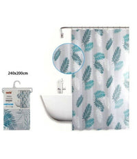 Tenda Doccia Antimuffa Impermeabile 240 X 200 Cm Con Anelli Bagno Piume 59518         